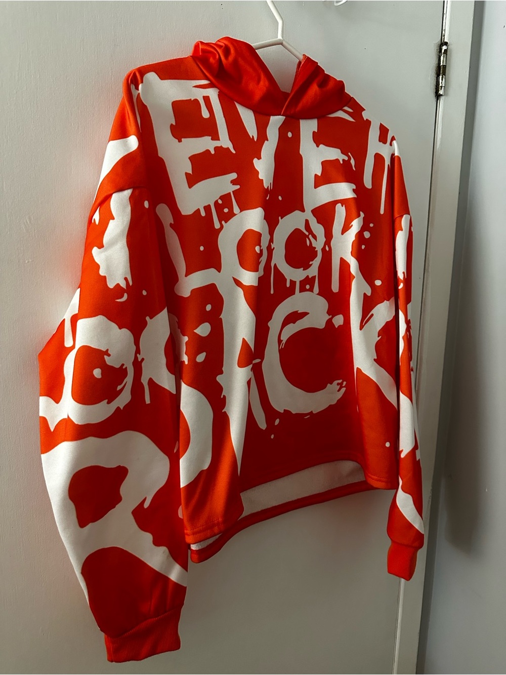 Orange Graphic Hoodie Sweatshirt - Men Sweaters